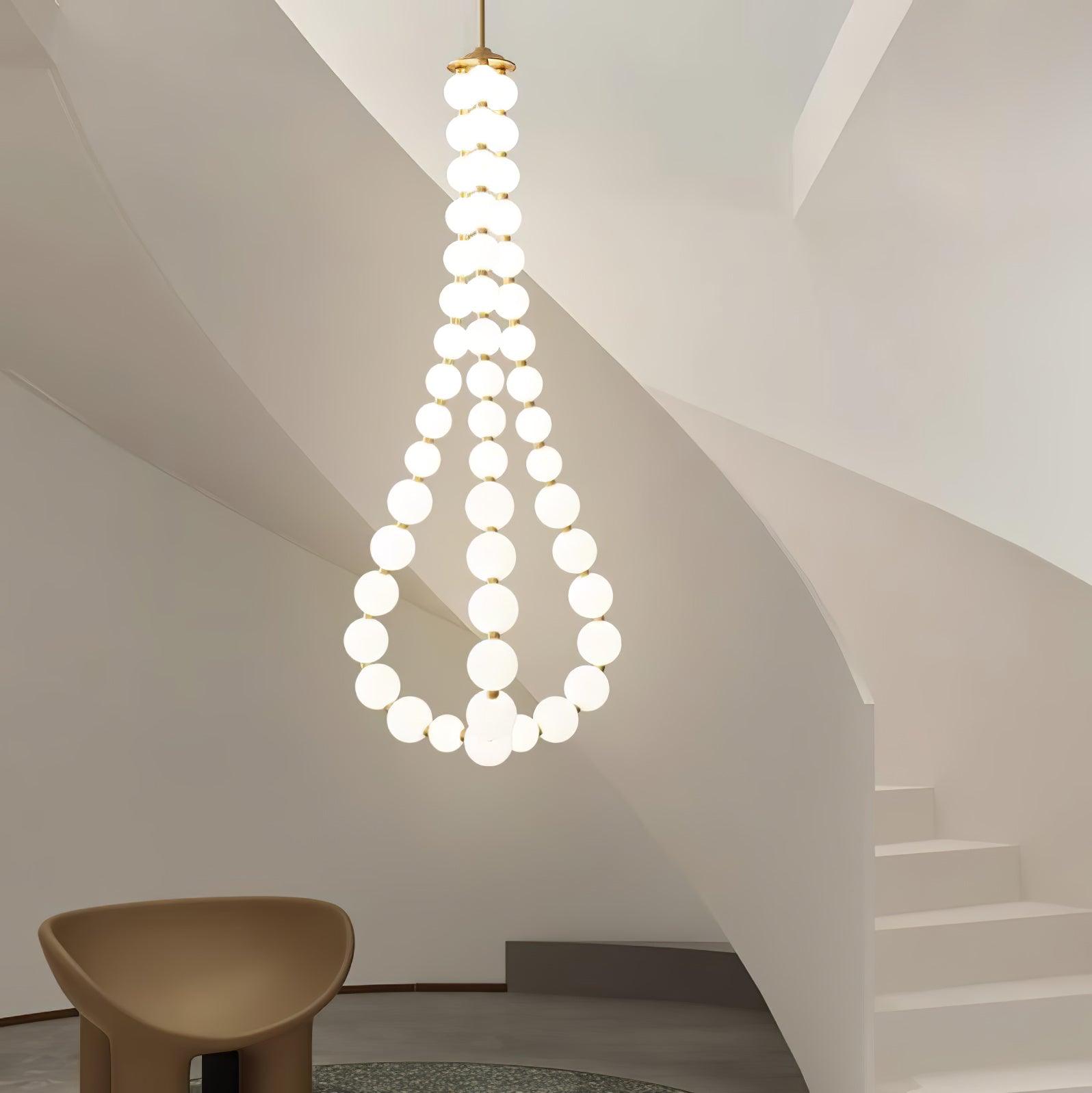 pearl-necklace-chandelier-anzaz-Brass & White Acrylic balls-17