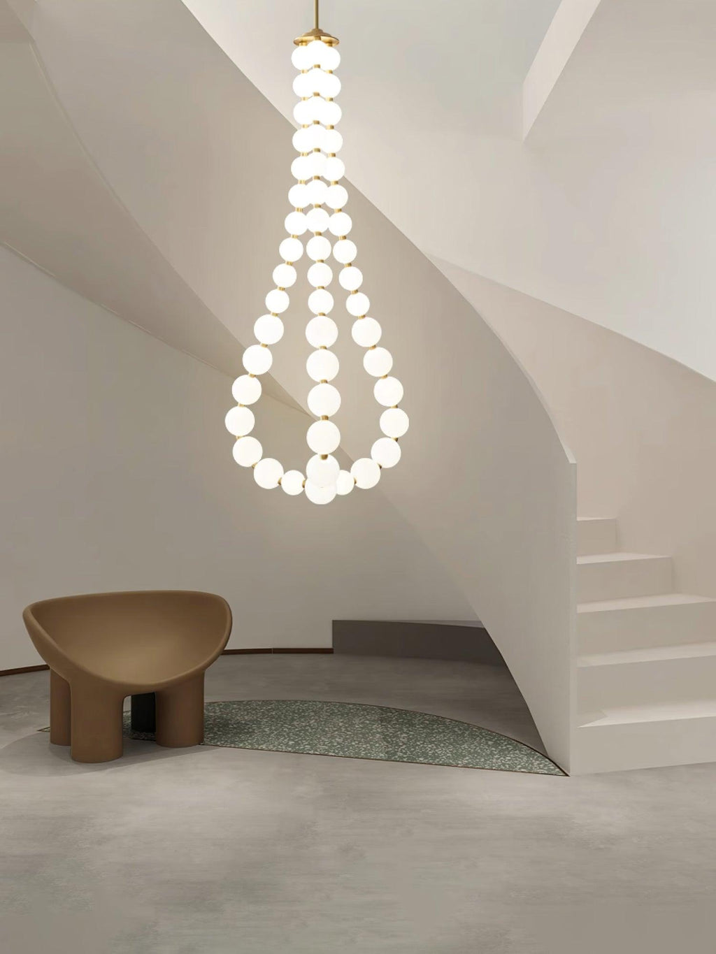 glass-pearl-necklace-chandelier-anzaz-Brass & White Glass balls-22