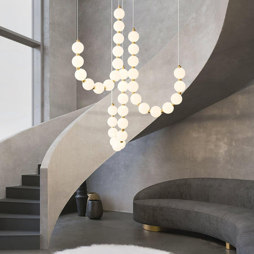 pearl-necklace-chandelier-anzaz-Brass & White Acrylic balls-2