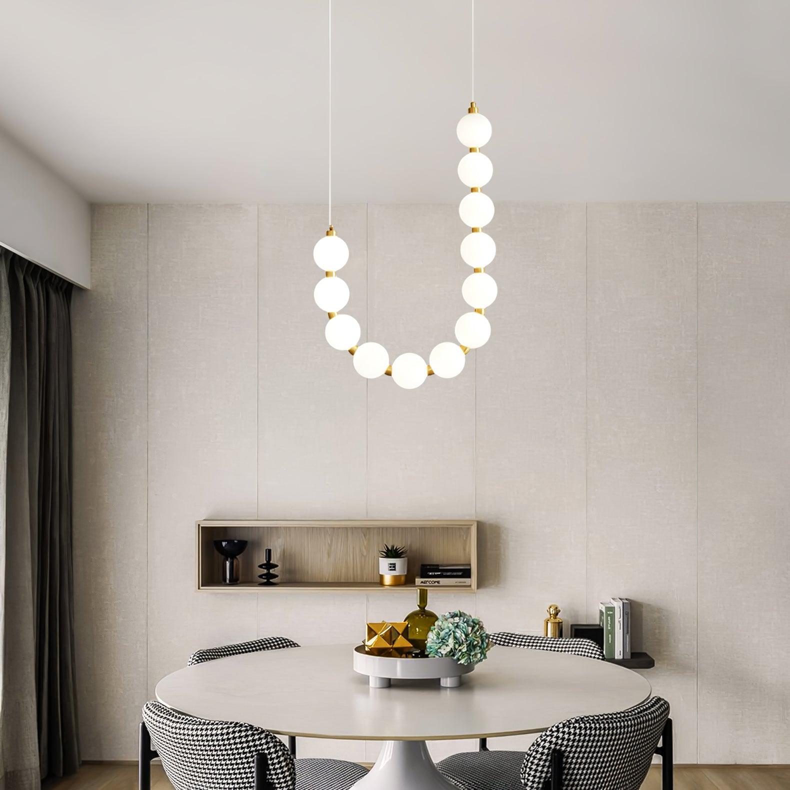 pearl-necklace-chandelier-anzaz-Chrome & White Acrylic balls-4
