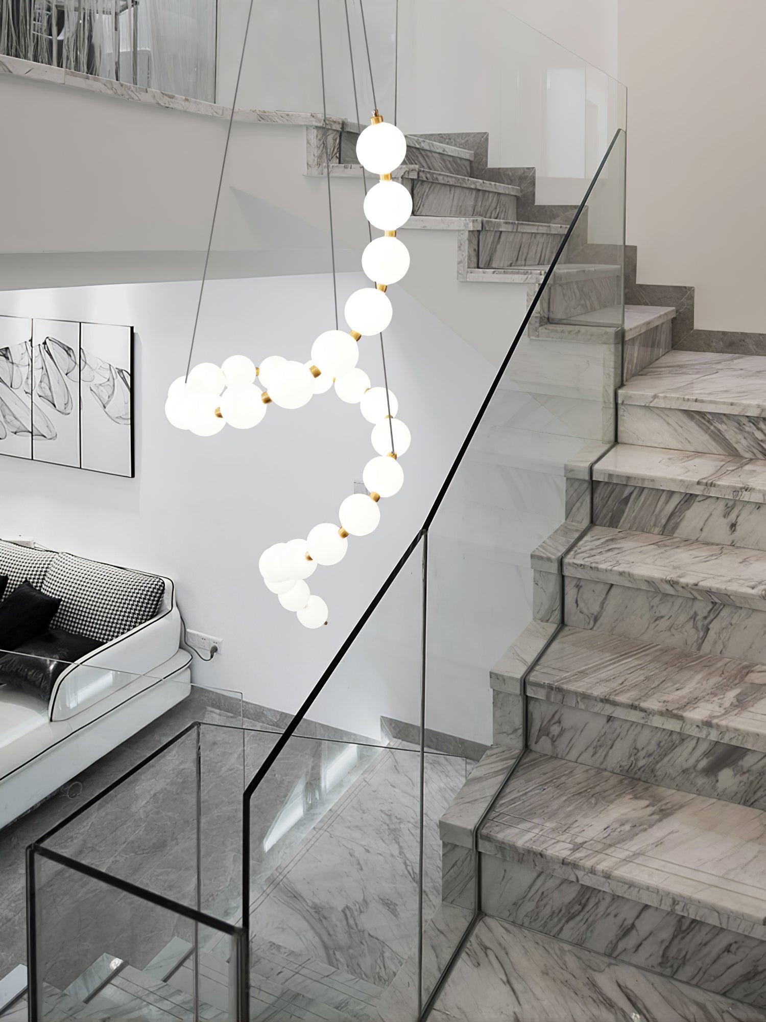 pearl-necklace-chandelier-anzaz-Chrome & White Acrylic balls-27
