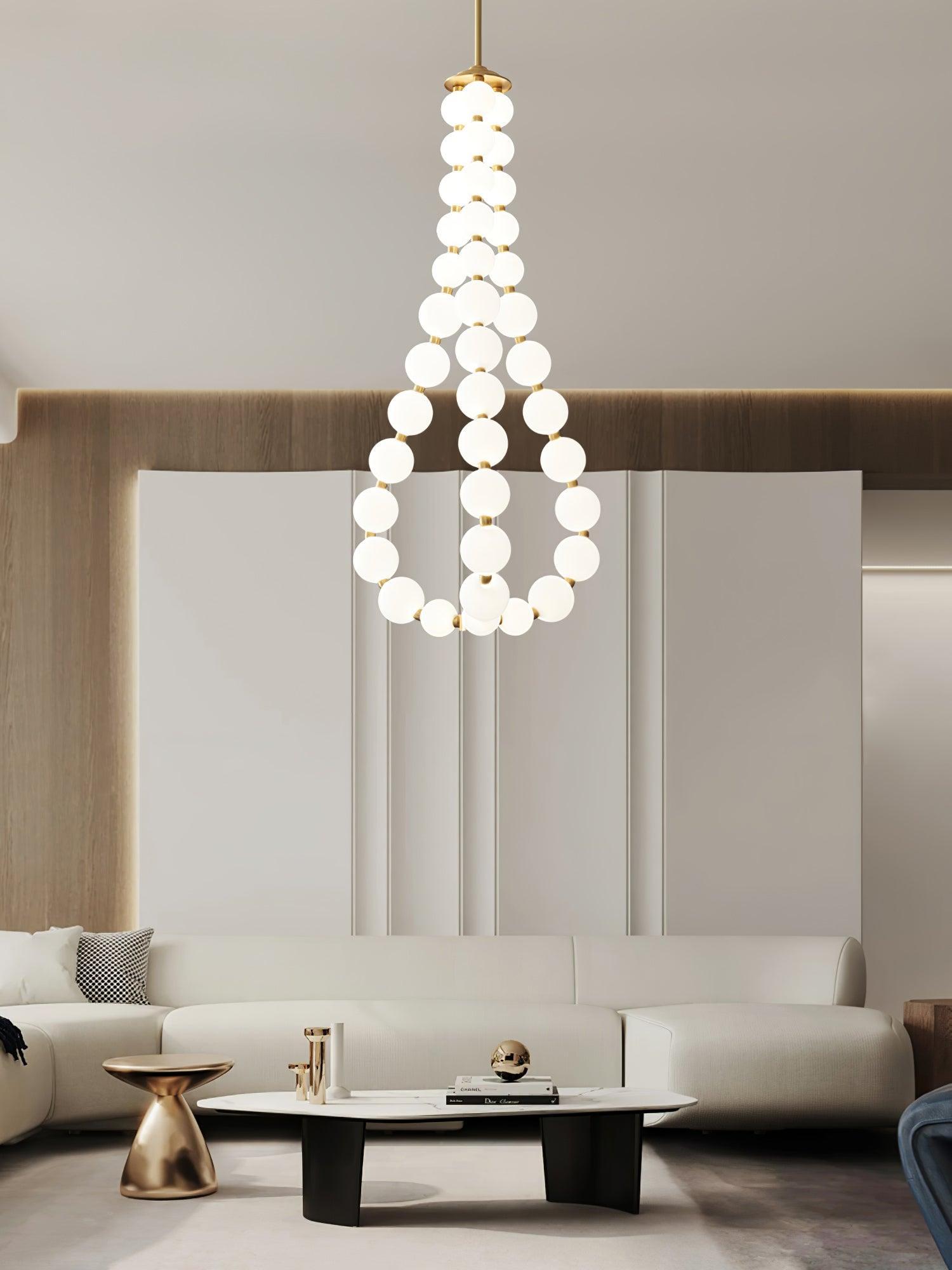 glass-pearl-necklace-chandelier-anzaz-Brass & White Glass balls-32