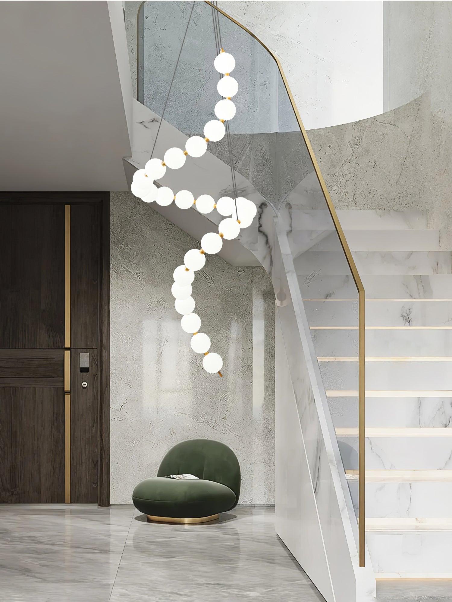 glass-pearl-necklace-chandelier-anzaz-Brass & White Glass balls-34
