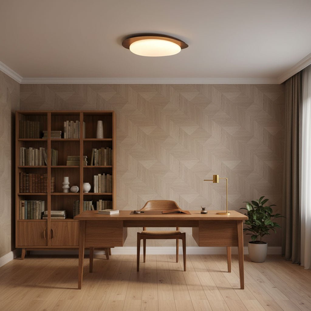 pebble-metal-ceiling-light-anzaz-Artistic Walnut Grain Effect-5