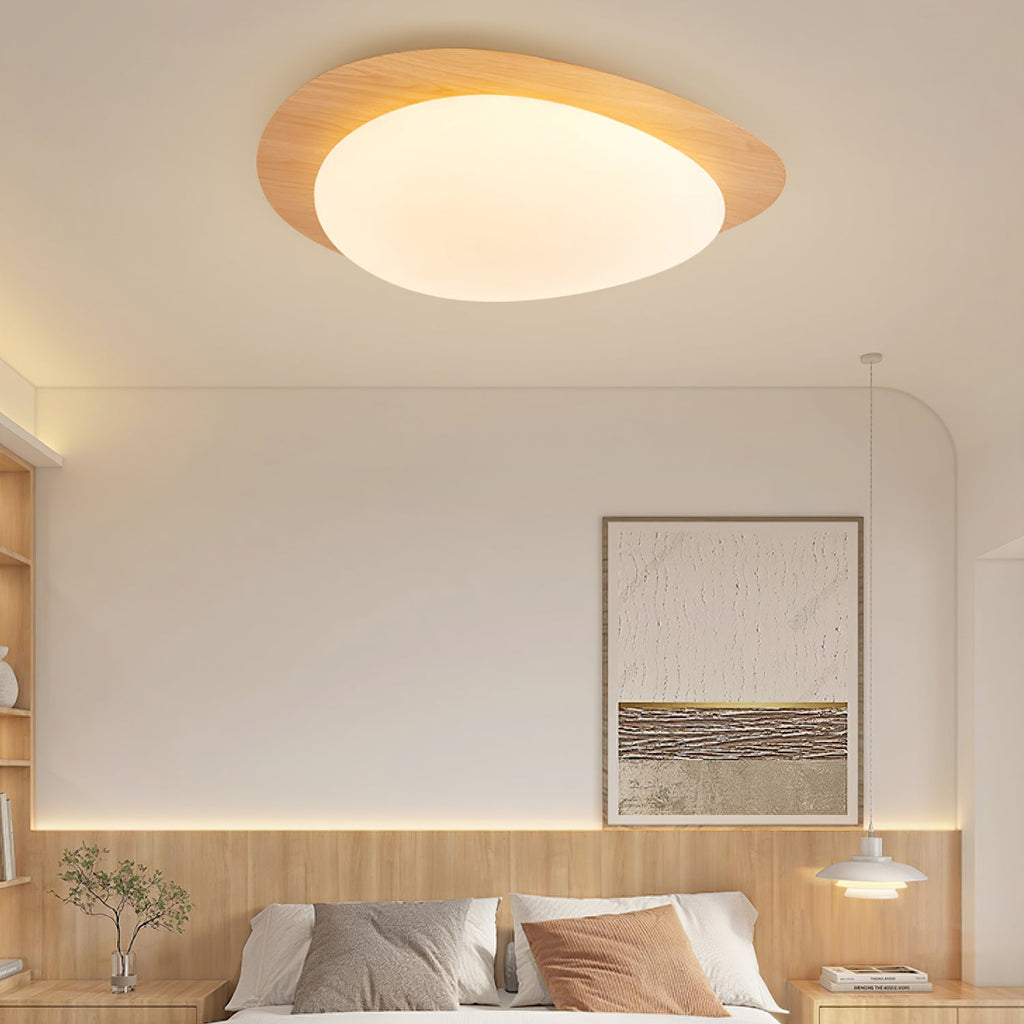pebble-metal-ceiling-light-anzaz-Artistic Walnut Grain Effect-3