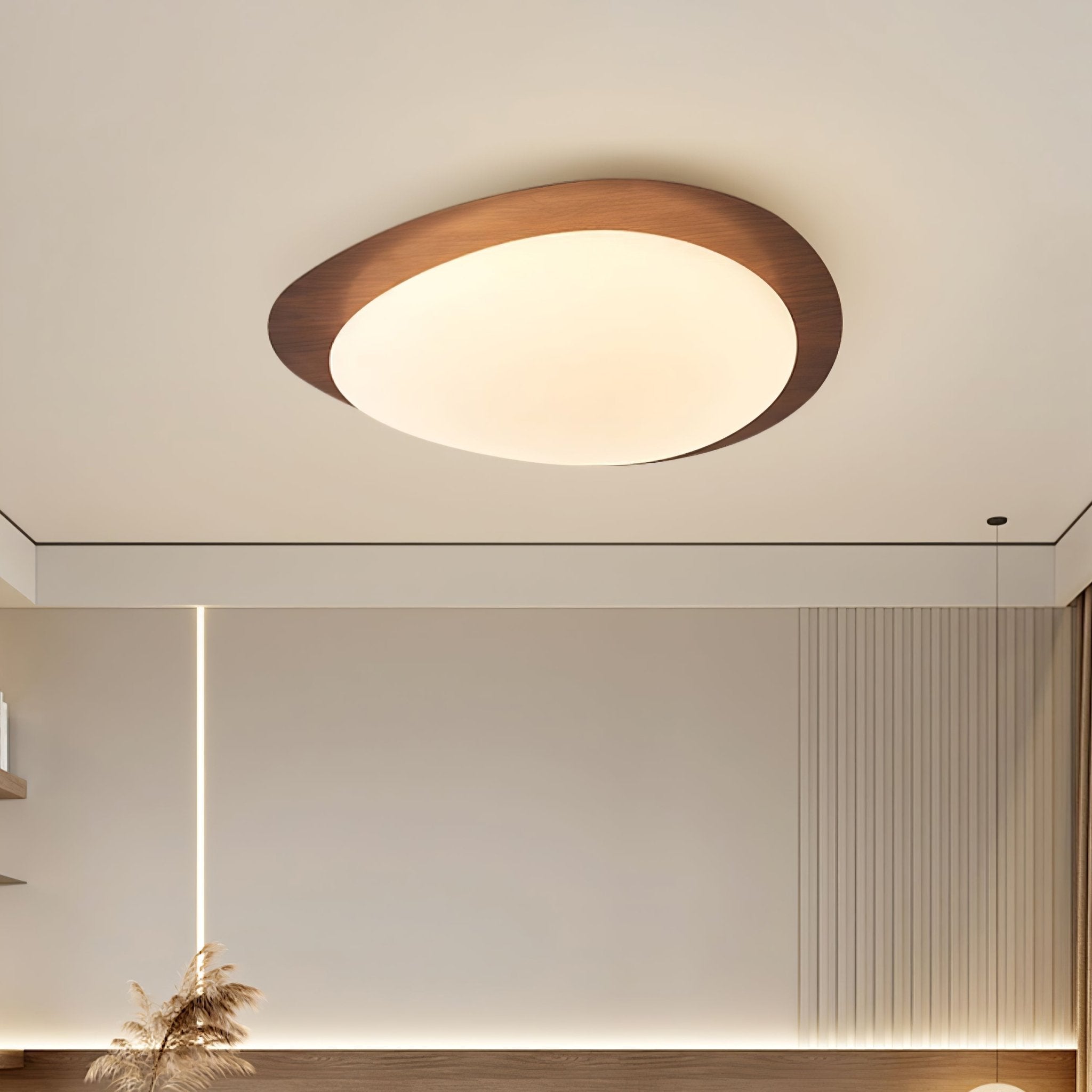 pebble-metal-ceiling-light-anzaz-Artistic Nature Wood Effect-4