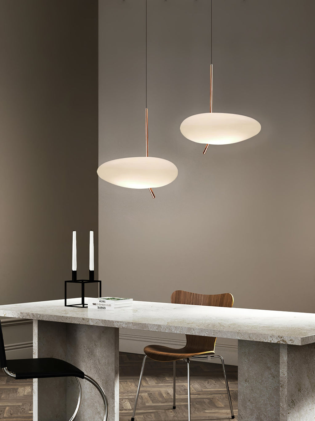 pebbles-glass-pendant-light-anzaz-Rose Gold & White-3
