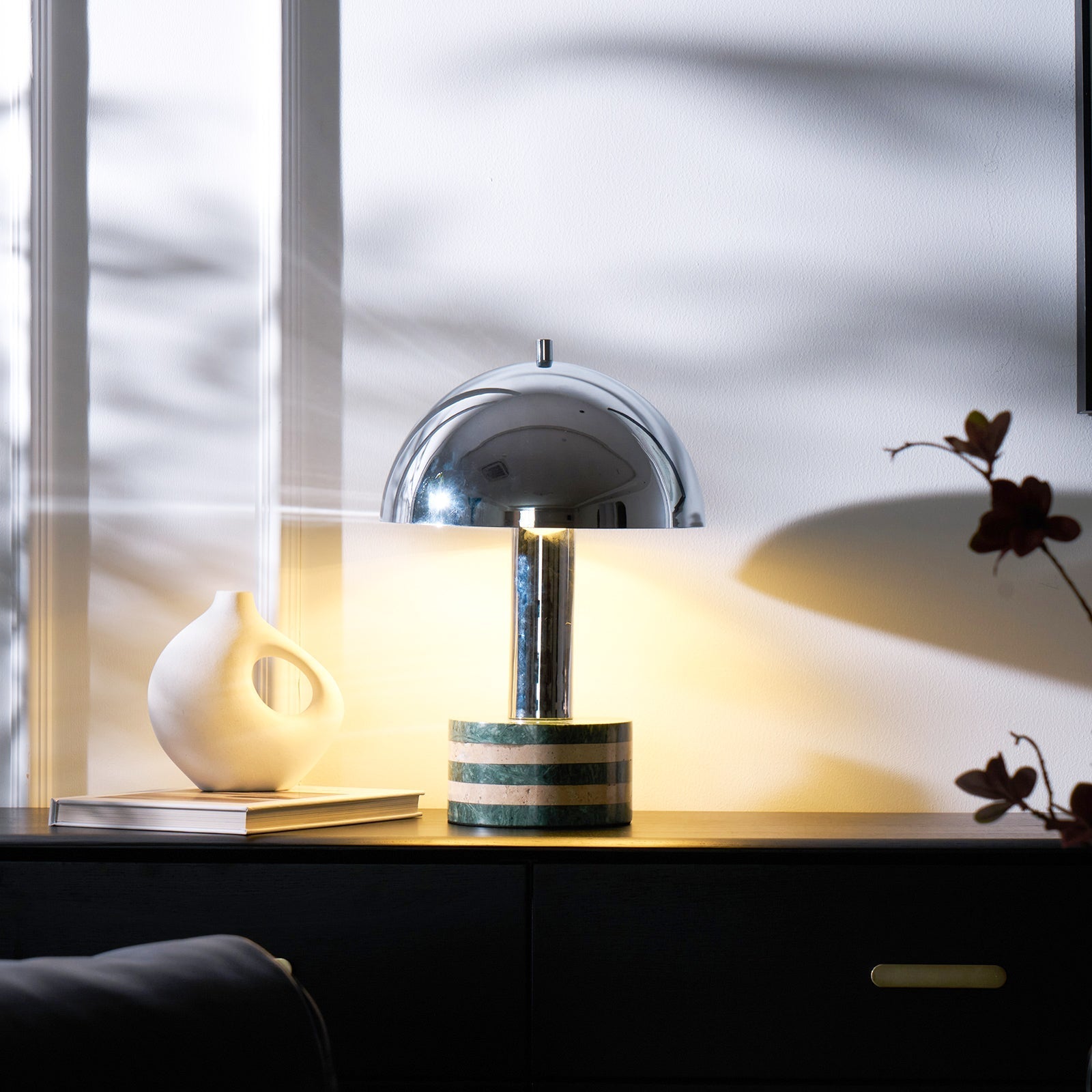 luno-chrome-table-lamp-anzaz-Grey & Beige-2