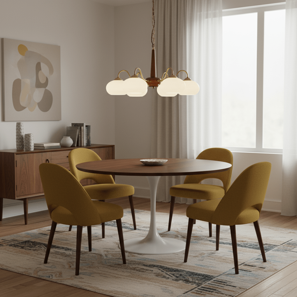 persimmon-chandelier-anzaz-Walnut wood & Brass & Cream-6