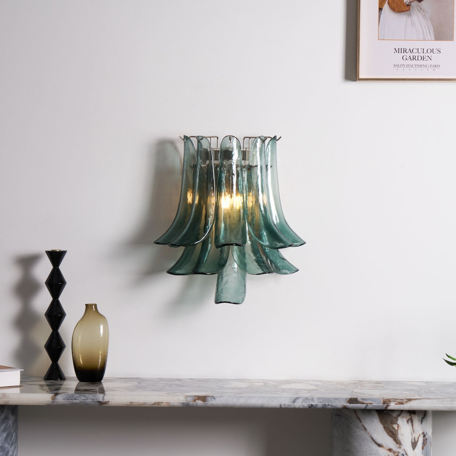 petalo-glass-wall-light-anzaz-Blue & Chrome-2