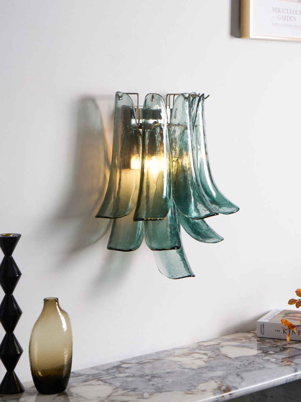 petalo-glass-wall-light-anzaz-Yellow & Chrome-3