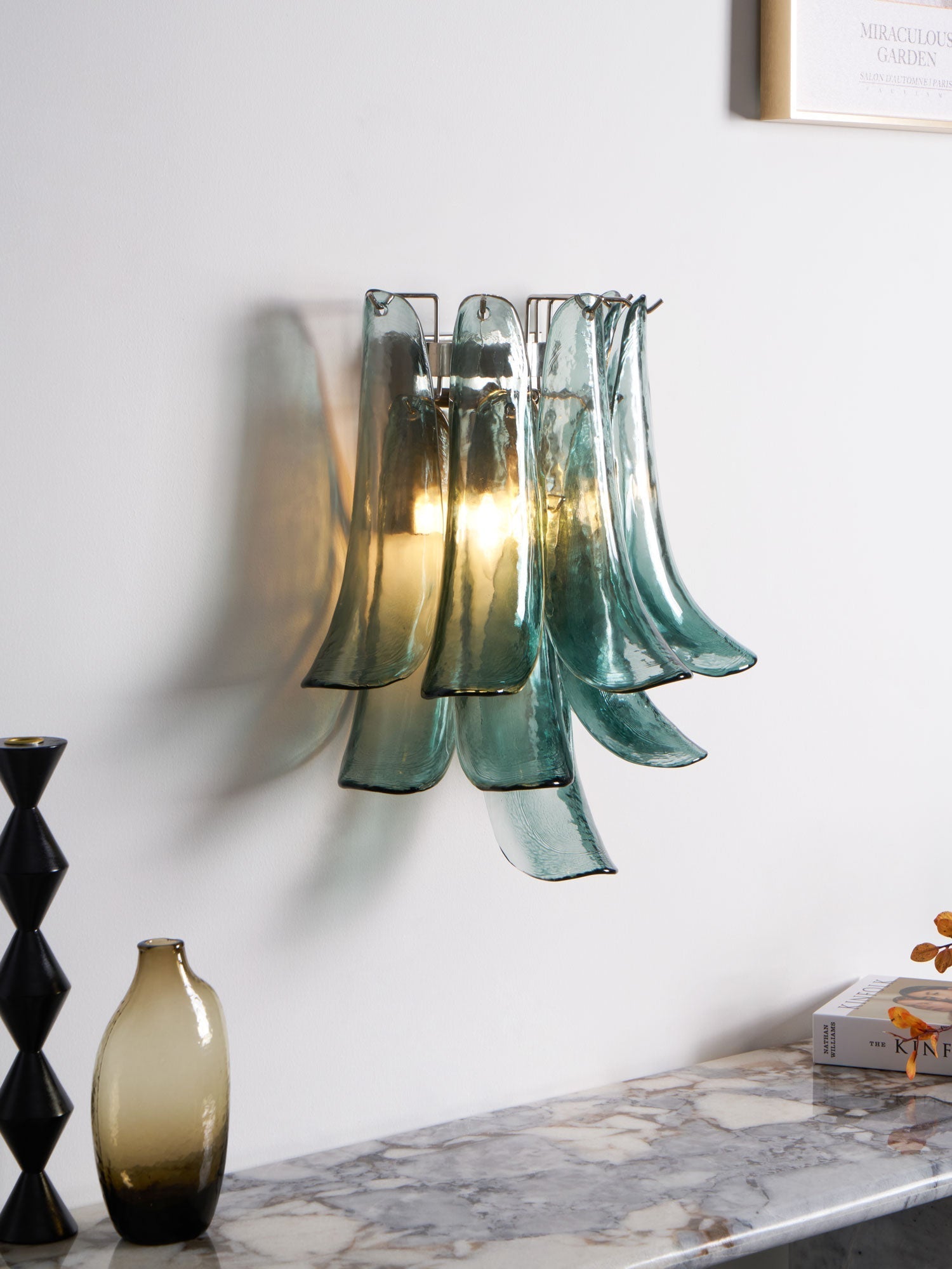 petalo-glass-wall-light-anzaz-Yellow & Chrome-3
