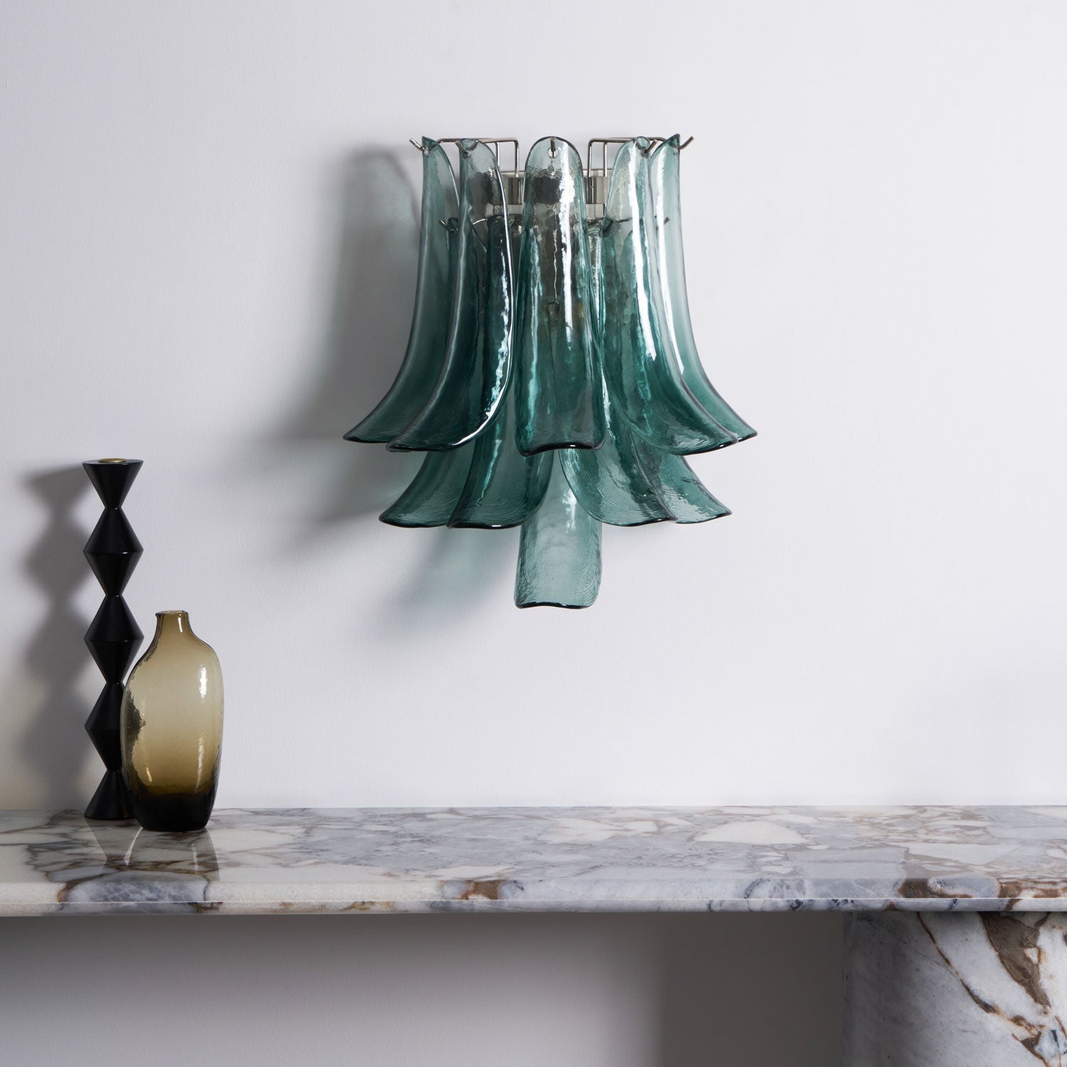 petalo-glass-wall-light-anzaz-Green & Chrome-4