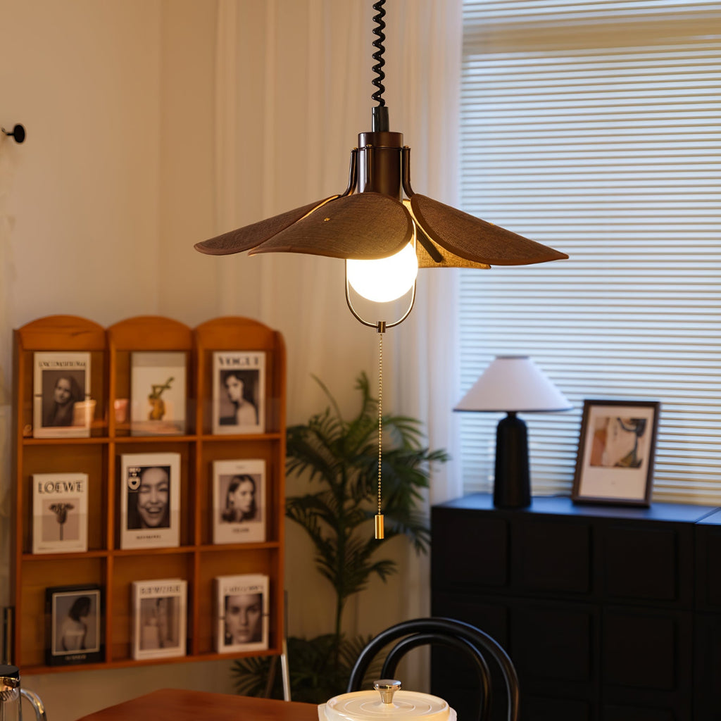 petal-bloom-pendant-light-anzaz-Walnut Color & Dark Brown-3