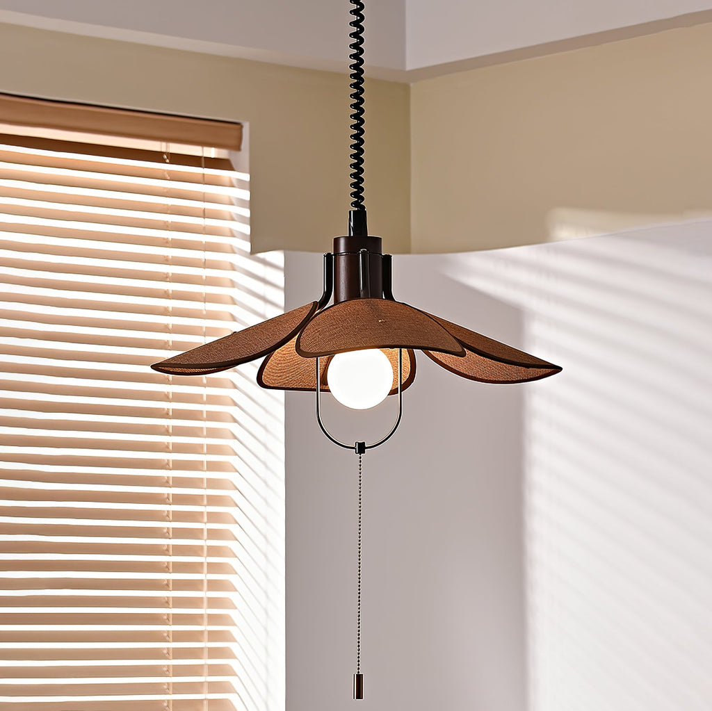 petal-bloom-pendant-light-anzaz-Walnut Color & Dark Brown-2
