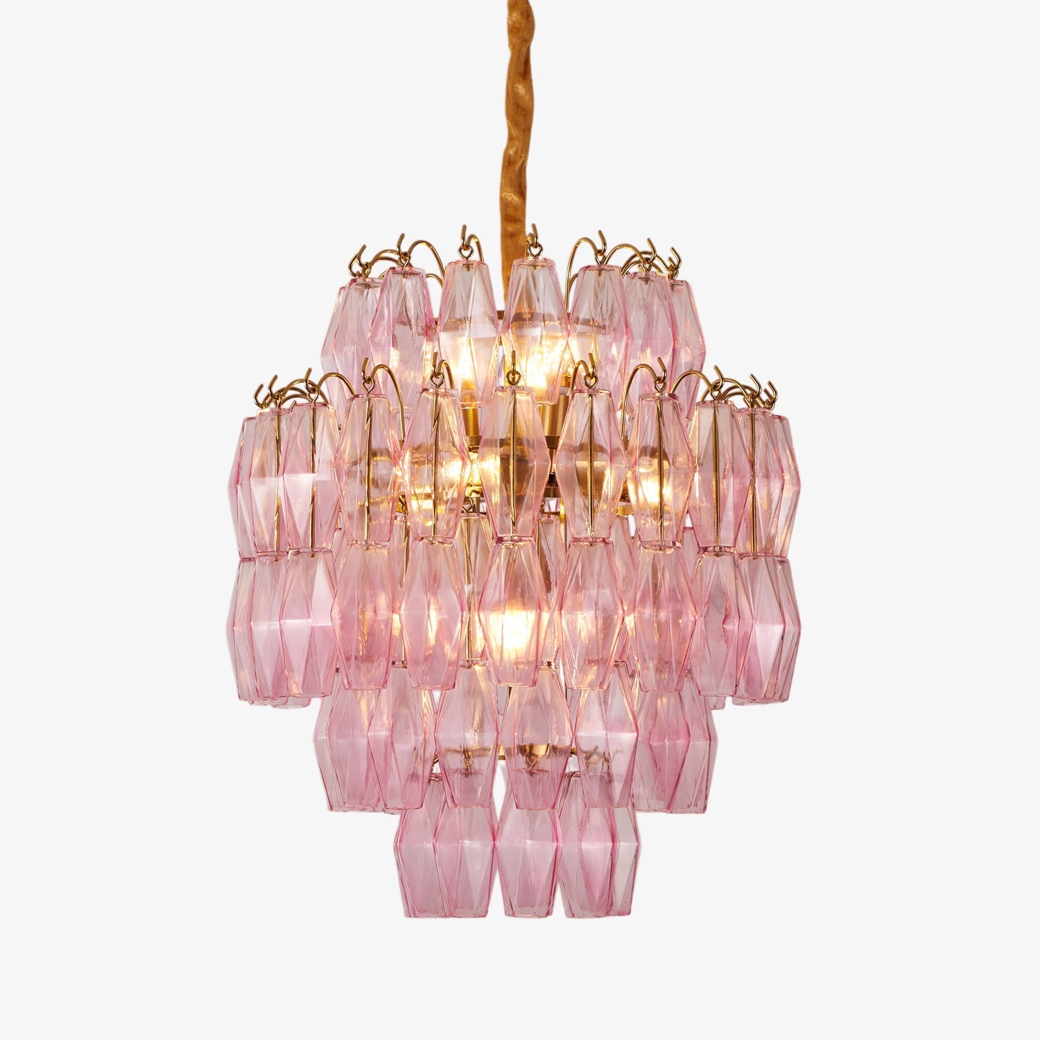 pink-murano-glass-prism-chandelier-anzaz-Gold & Pink-1