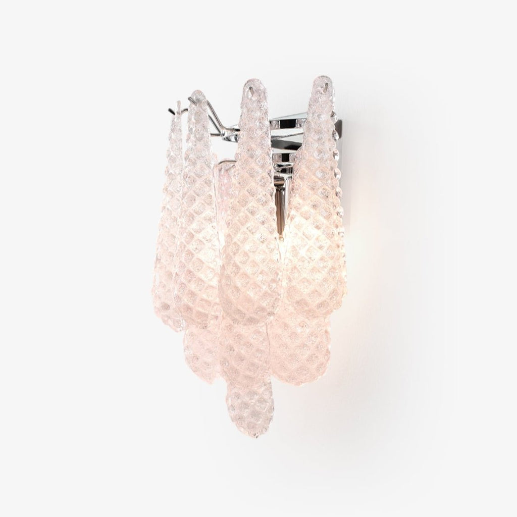 pink-waffle-wall-sconce-anzaz-Chrome & Pink-1