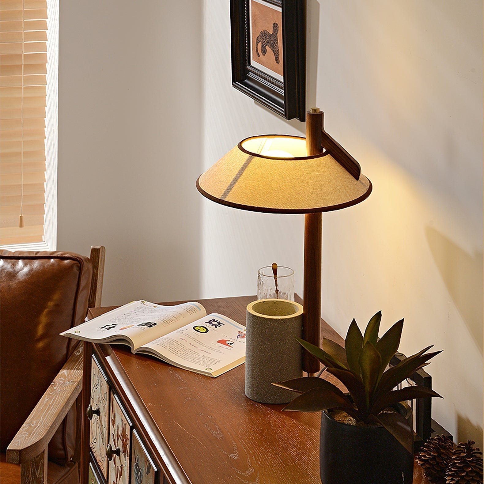 pinnacle-table-lamp-anzaz-Walnut color & Beige-3