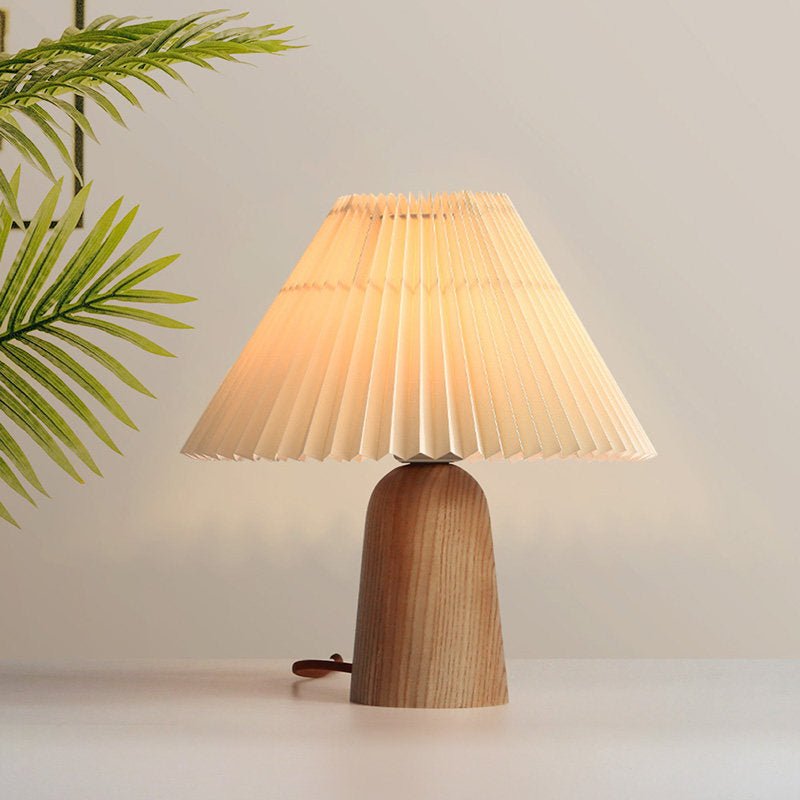 pleara-table-lamp-anzaz-Wood Color & Black Lampshade-5