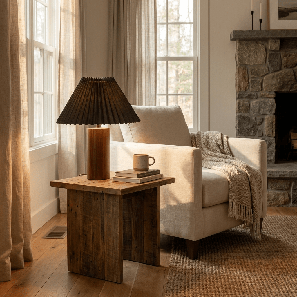 pleara-table-lamp-anzaz-Wood Color & White Lampshade-3