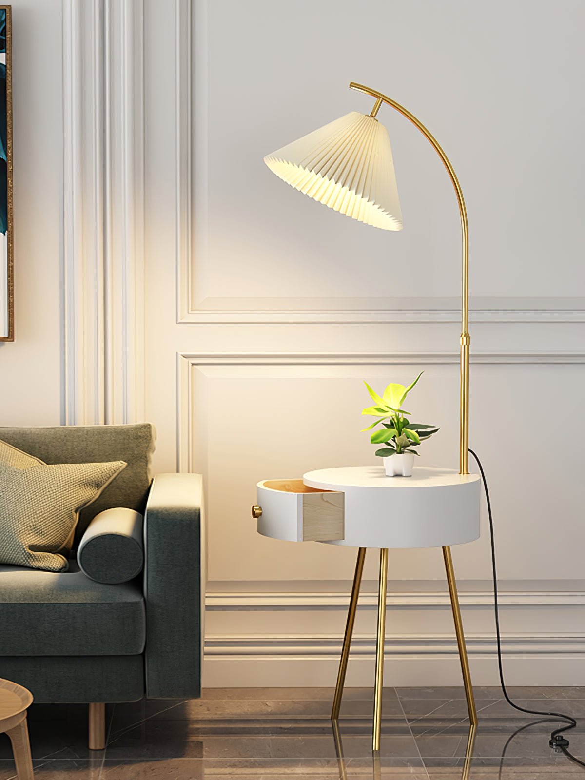 pleated-arc-floor-light-anzaz-White-3