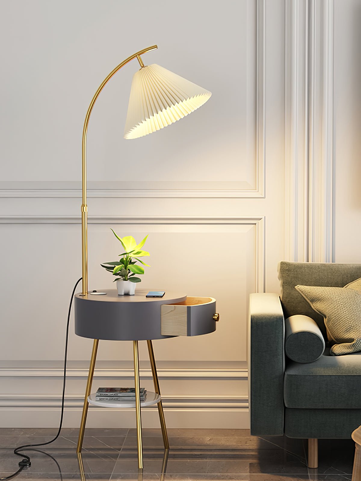 pleated-arc-floor-light-anzaz-Black-6