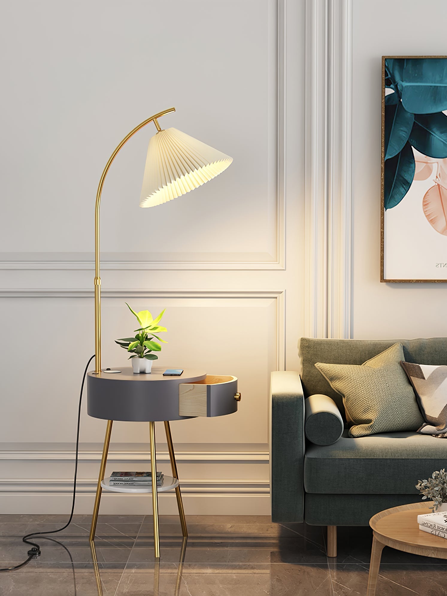 pleated-arc-floor-light-anzaz-Grey-11