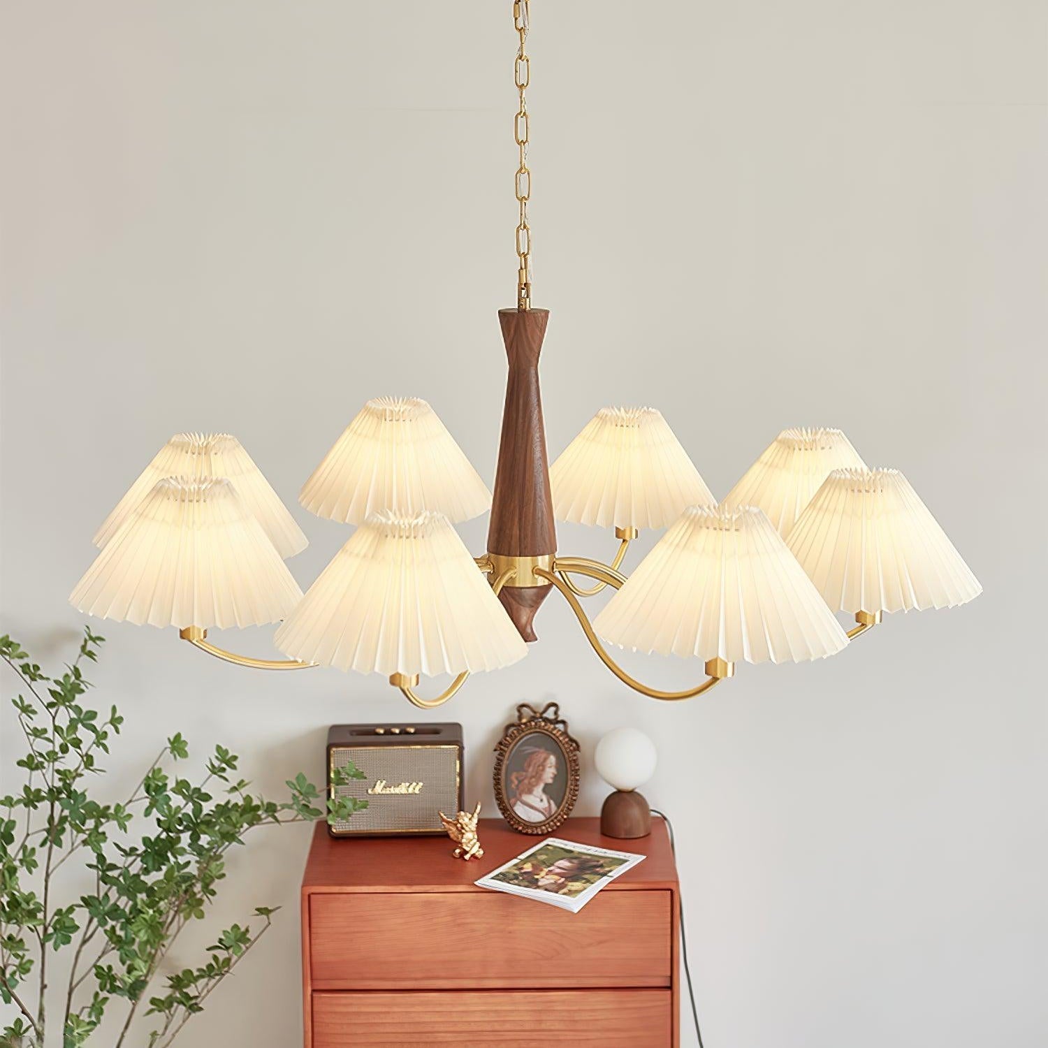 pleated-chandelier-anzaz-Walnut & Beige & Gold-3