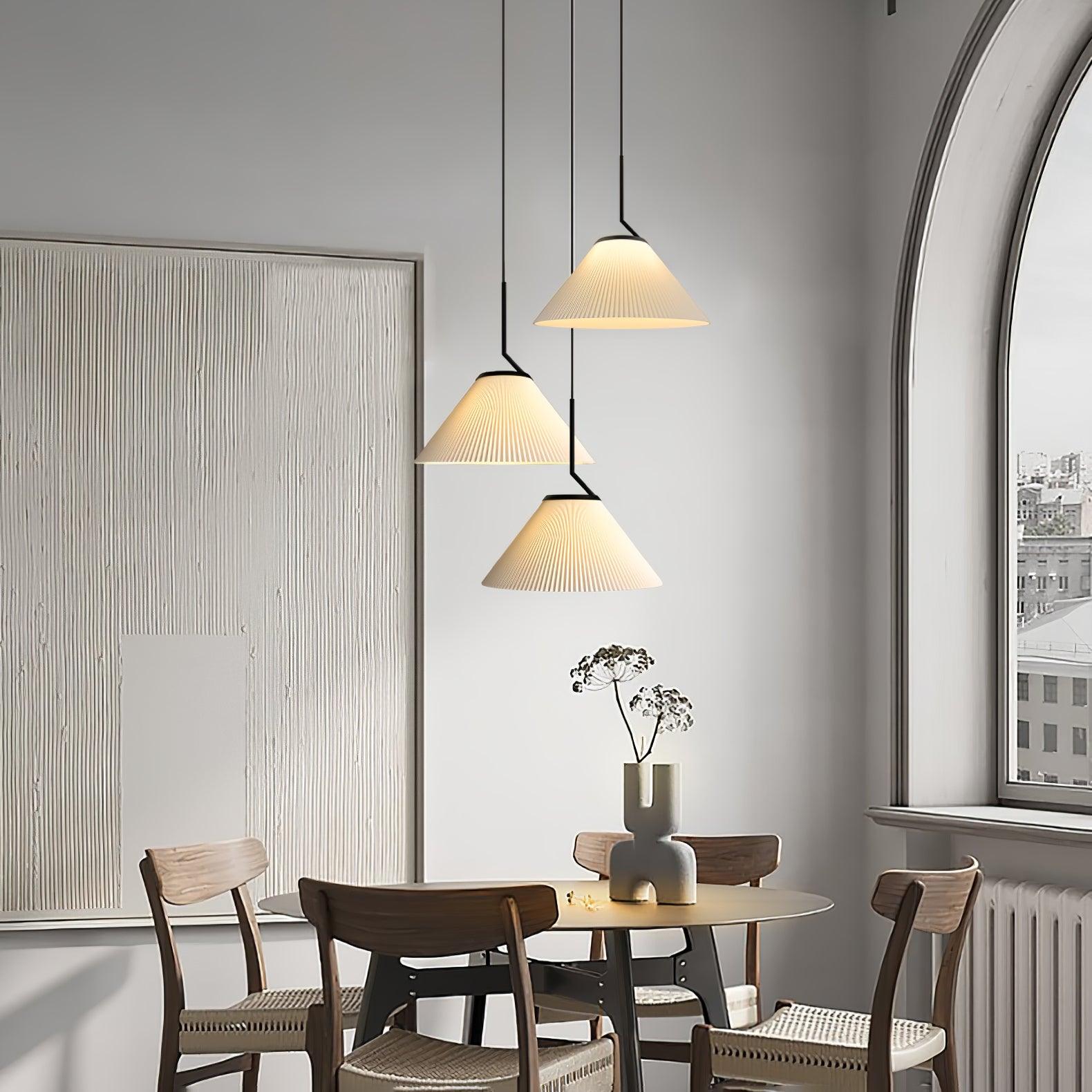 pleated-skirt-pendant-light-anzaz-Black & Beige-3