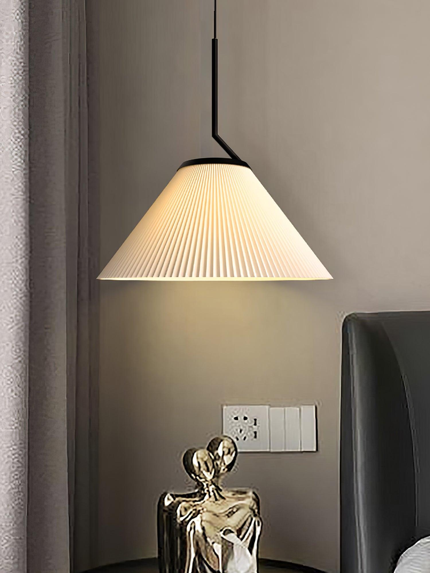pleated-skirt-pendant-light-anzaz-Black & Beige-2