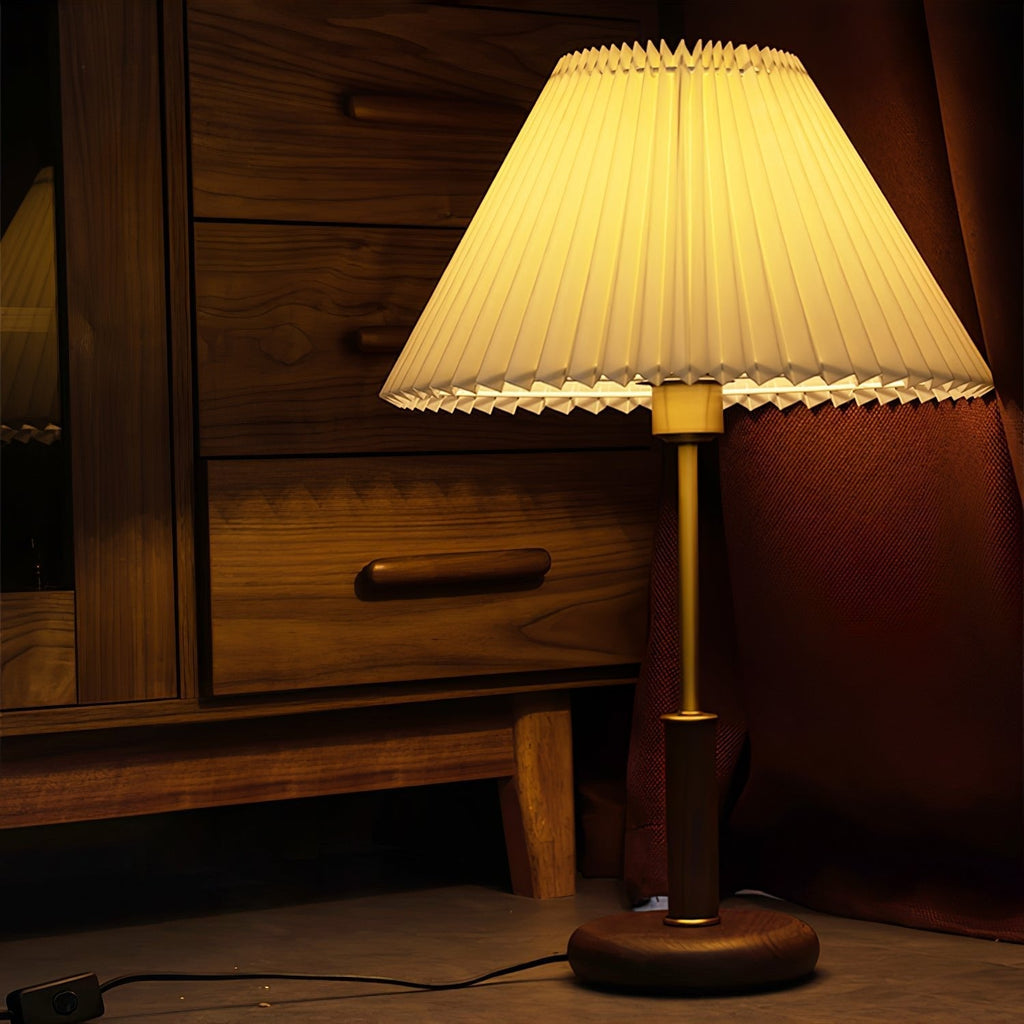pleated-walnut-table-lamp-anzaz-Walnut Color & White-3