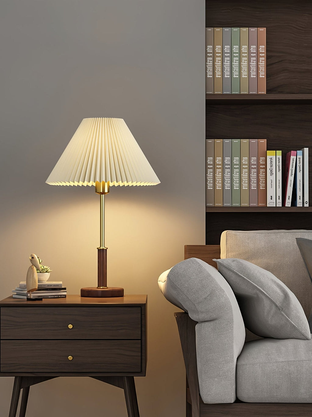 pleated-walnut-table-lamp-anzaz-Walnut Color & White-2