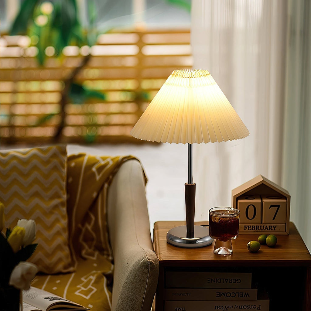 lynnea-pleated-table-lamp-anzaz-Walnut color &  White-2