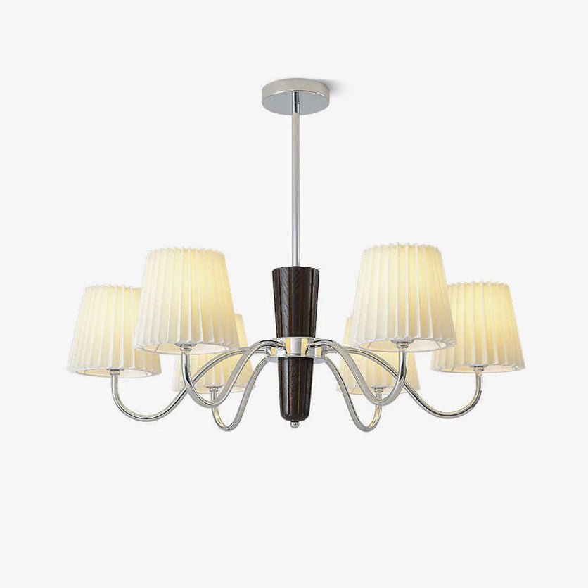 plisse-chandelier-anzaz-Walnut Grain & Chrome-1