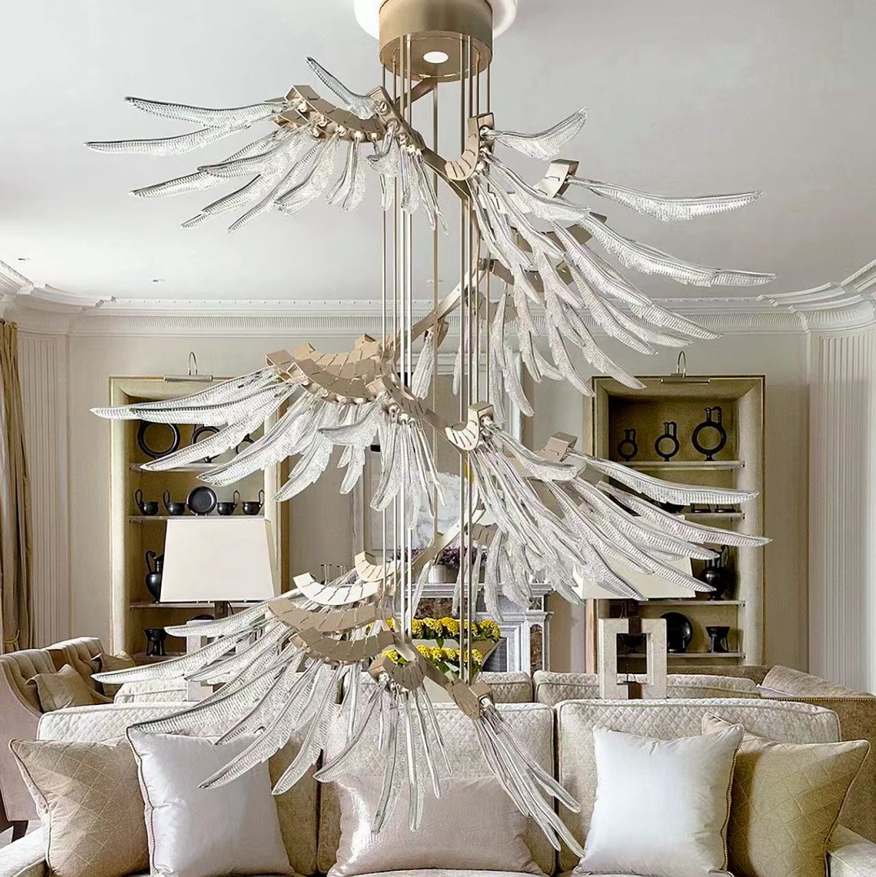 plumage-ascent-chandelier-anzaz-Nickel & Clear-2