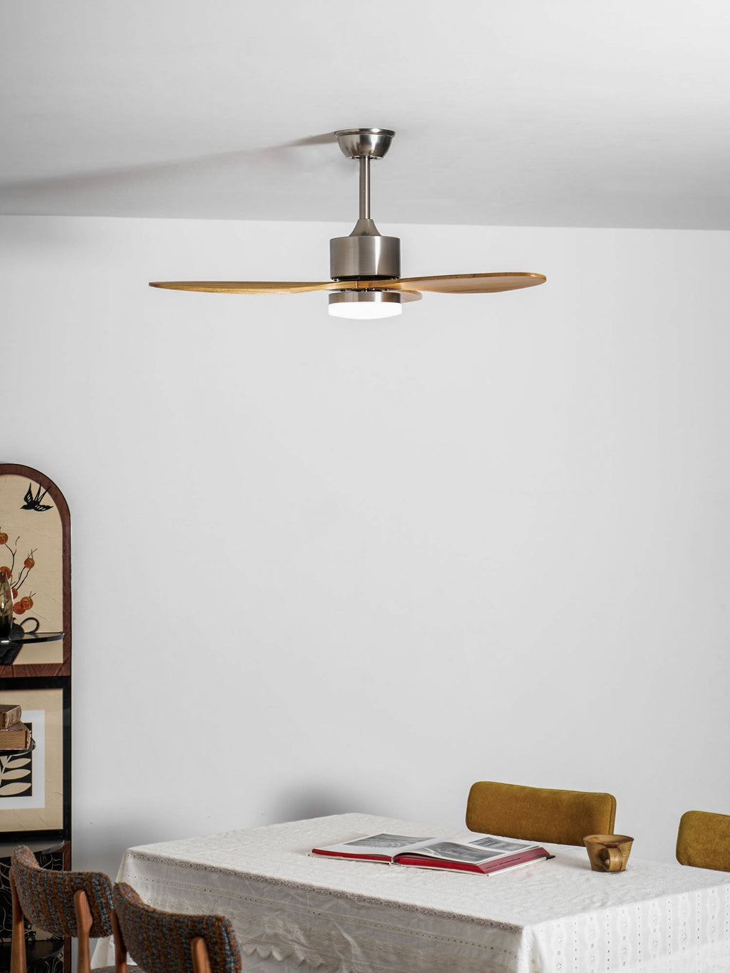 polaris-ceiling-fan-light-anzaz-Nickel & Walnut Wood-5