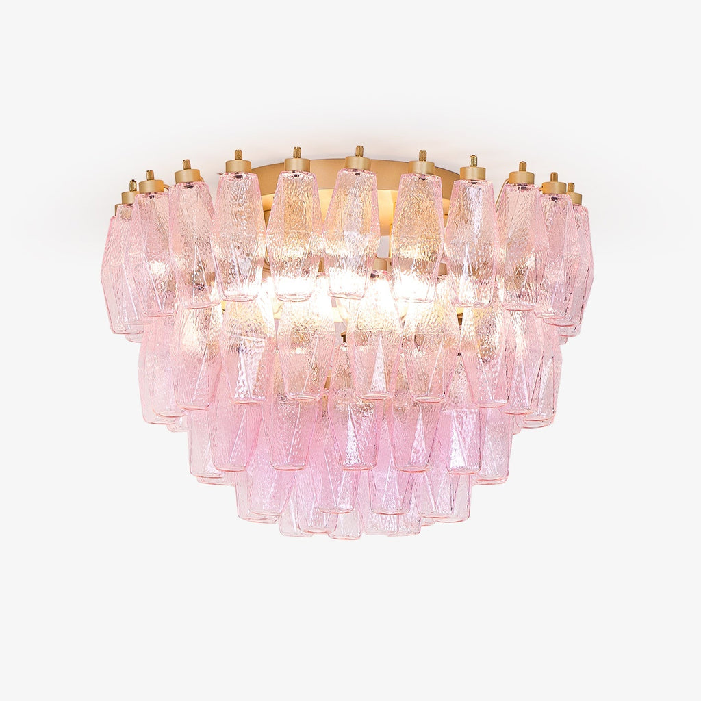 poliedri-pink-ceiling-light-anzaz-Gold & Pink glass-1