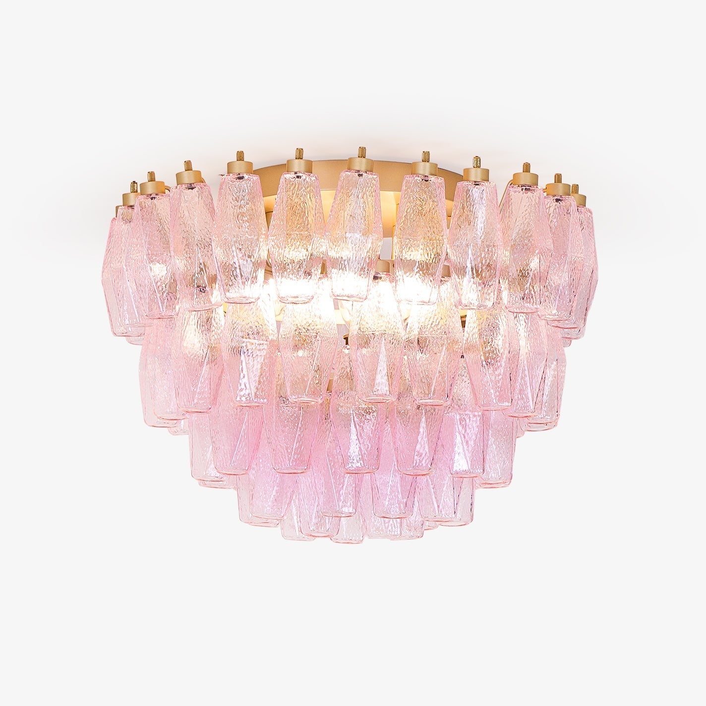 poliedri-pink-ceiling-light-anzaz-Gold & Pink glass-1