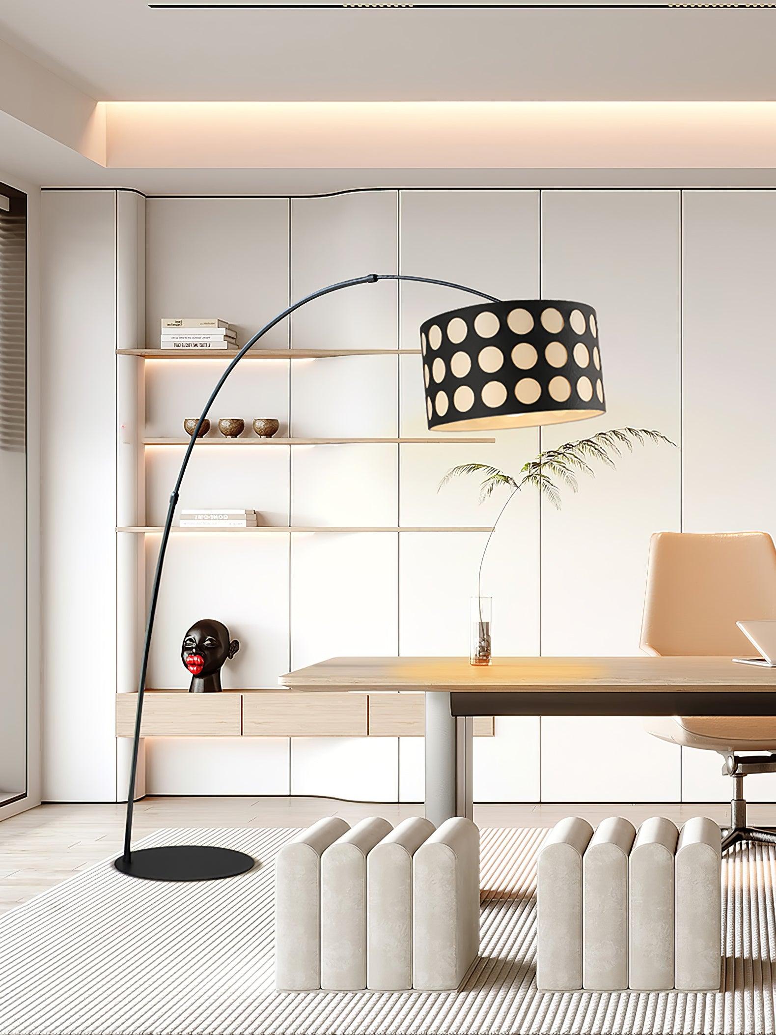 polka-arc-fabric-floor-lamp-anzaz-Black & White-4