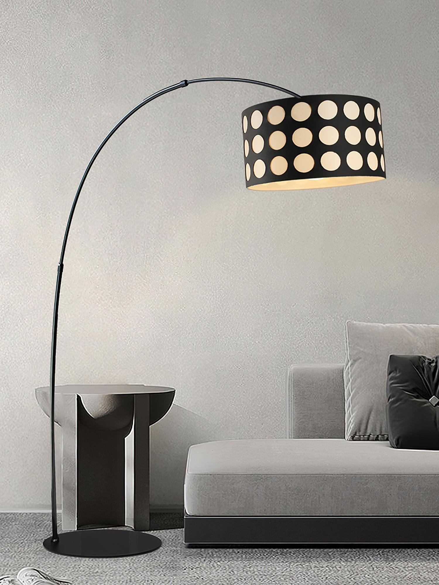 polka-arc-fabric-floor-lamp-anzaz-Black & White-5