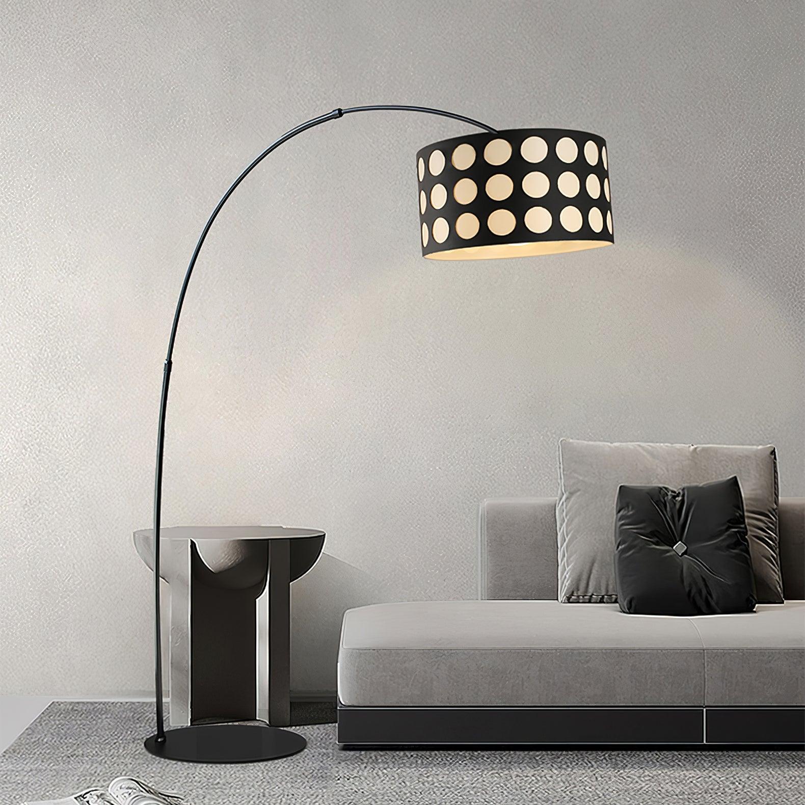 polka-arc-fabric-floor-lamp-anzaz-Black & White-2