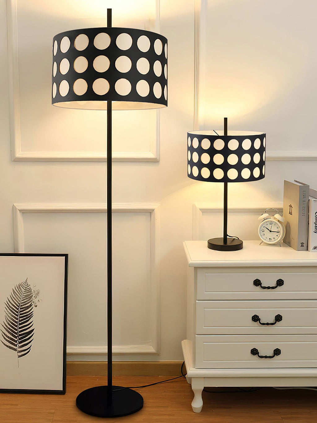 polka-arc-fabric-floor-lamp-anzaz-Black & White-8