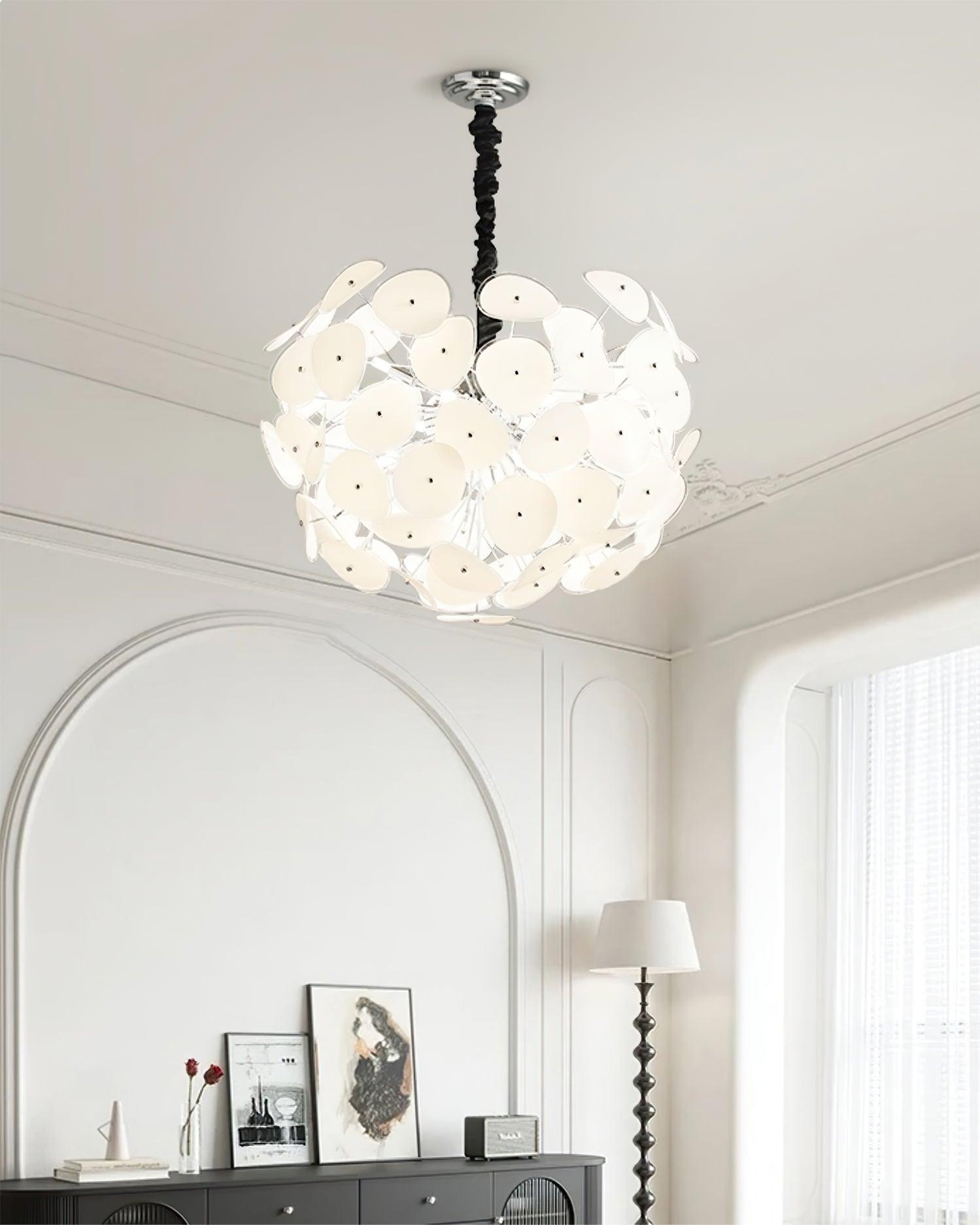 poppy-glass-chandelier-anzaz-White & Chrome-3