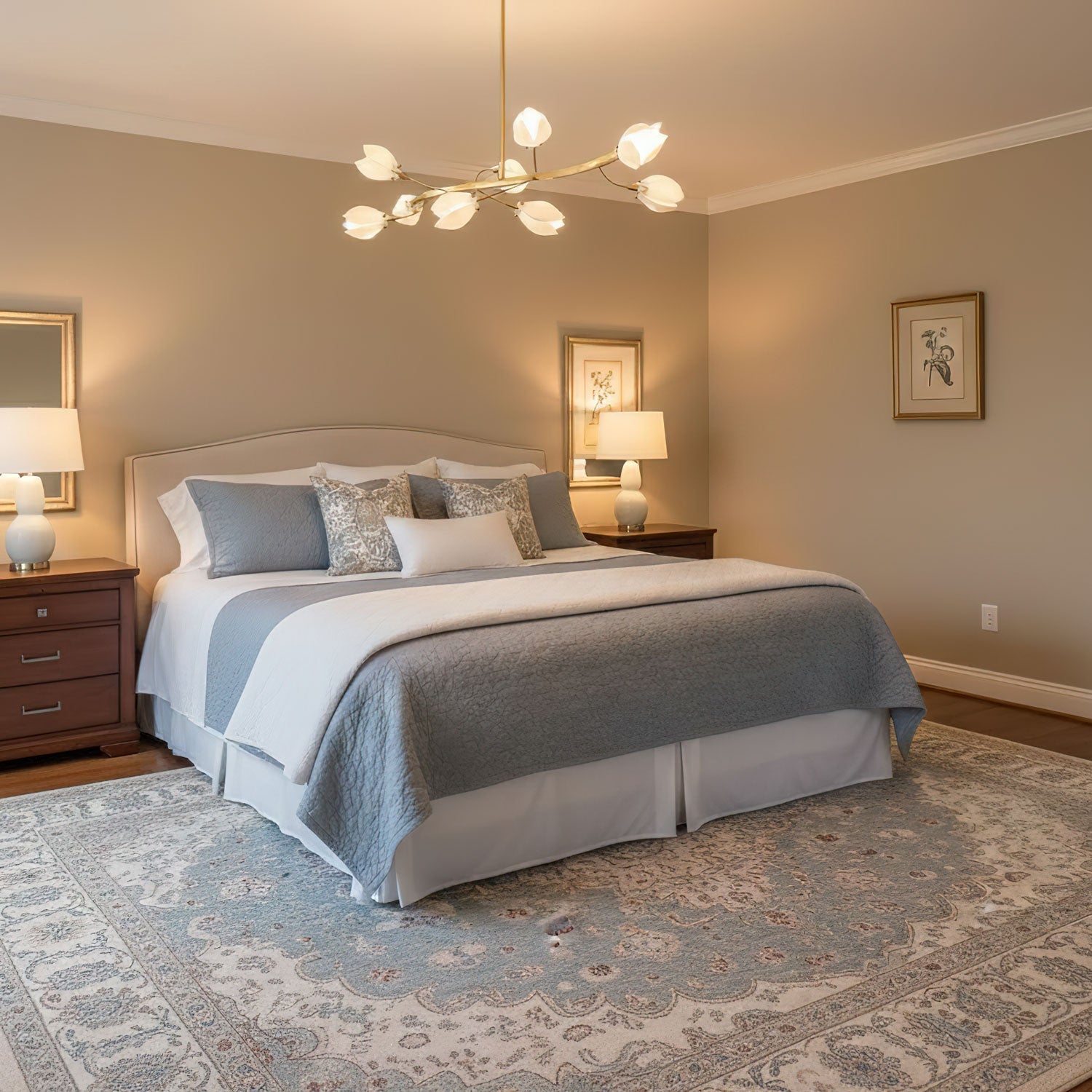 porcelain-magnolia-chandelier-anzaz-Gold & White Ceramic-5