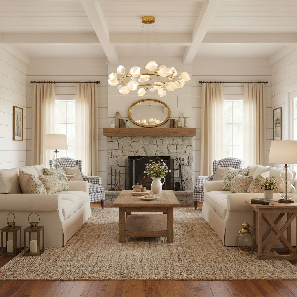 porcelain-magnolia-chandelier-anzaz-Gold & White Ceramic-3