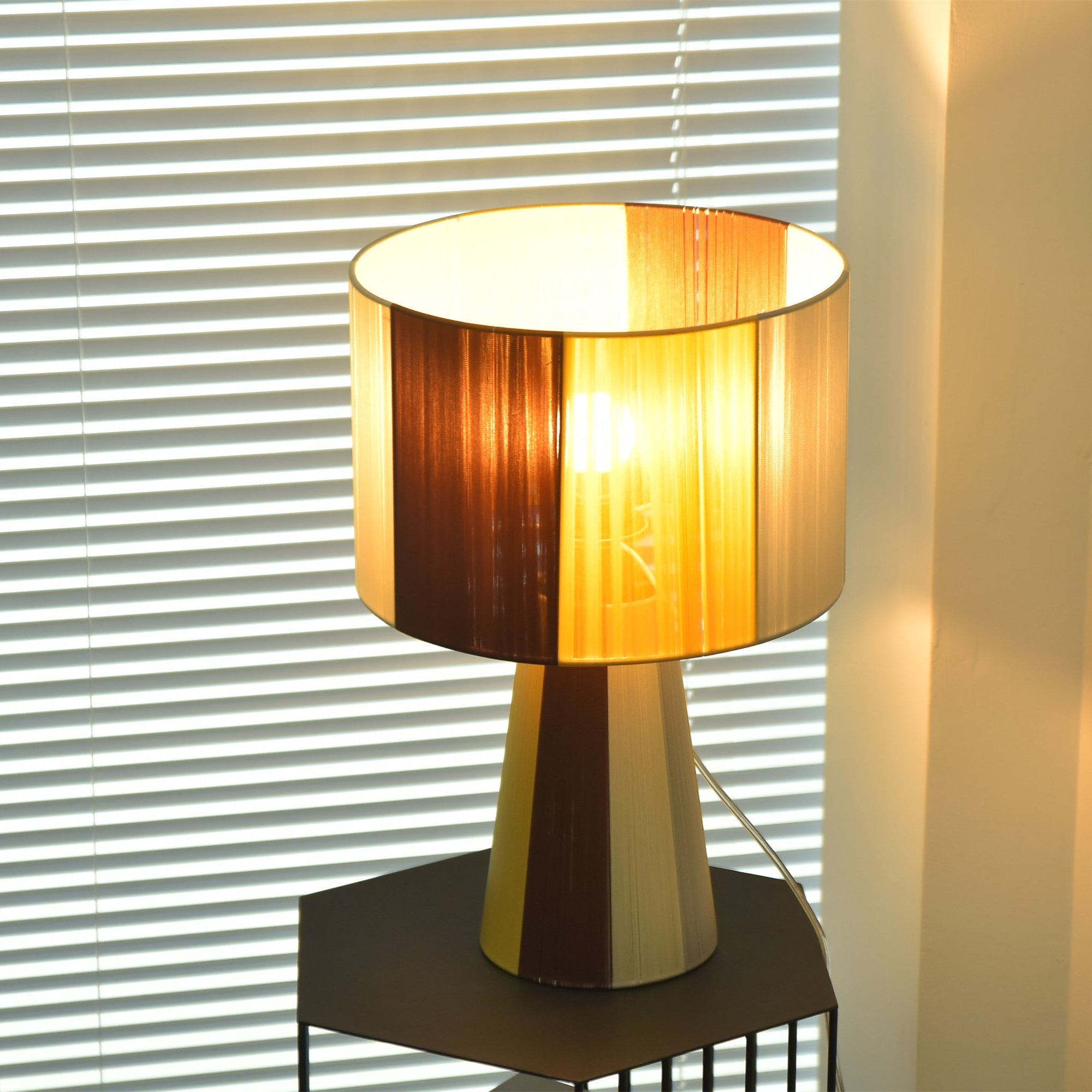 prisma-fabric-table-lamp-anzaz-Brown & Yellow-3
