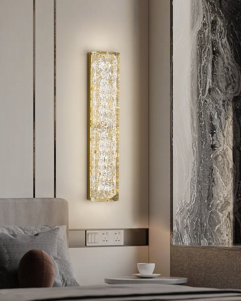 prismatic-rectangle-wall-lamp-anzaz-Brass & Clear with Gold foil-2