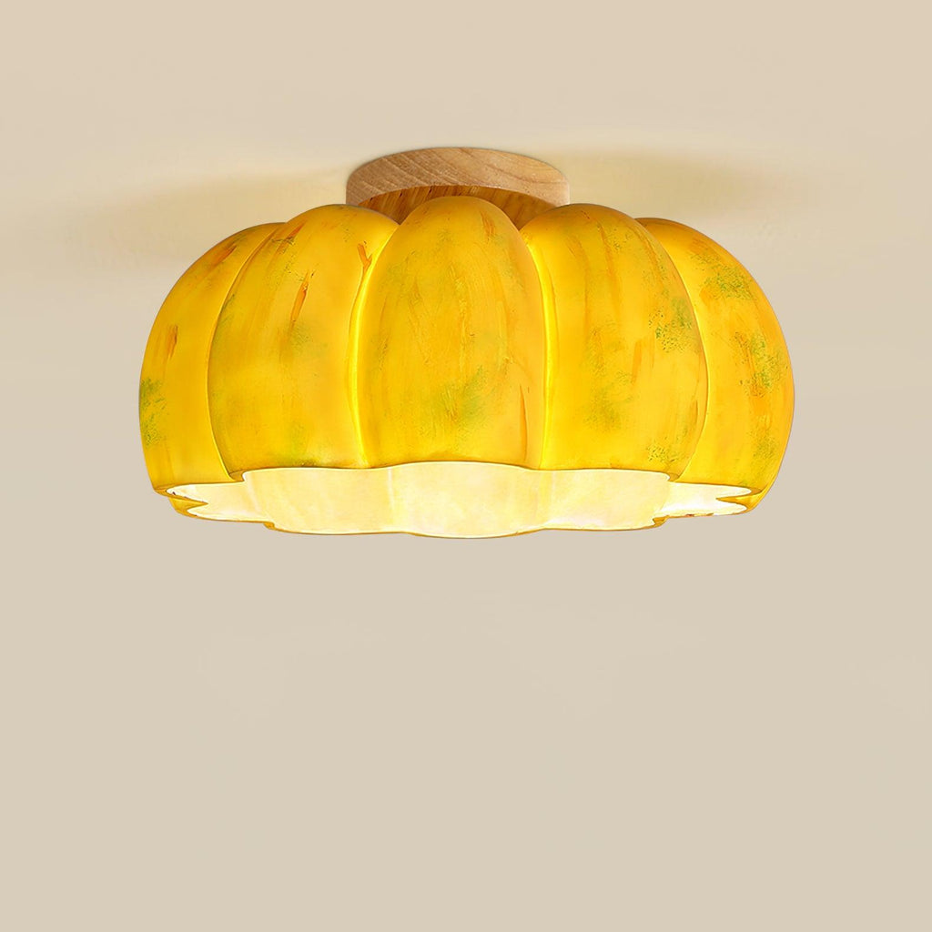 pumpkin-ceiling-light-anzaz-Yellow & Wood color-2