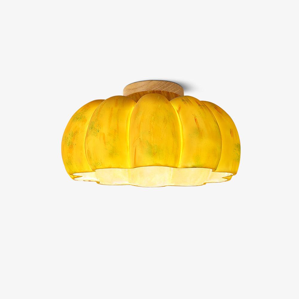 pumpkin-ceiling-light-anzaz-Yellow & Wood color-1
