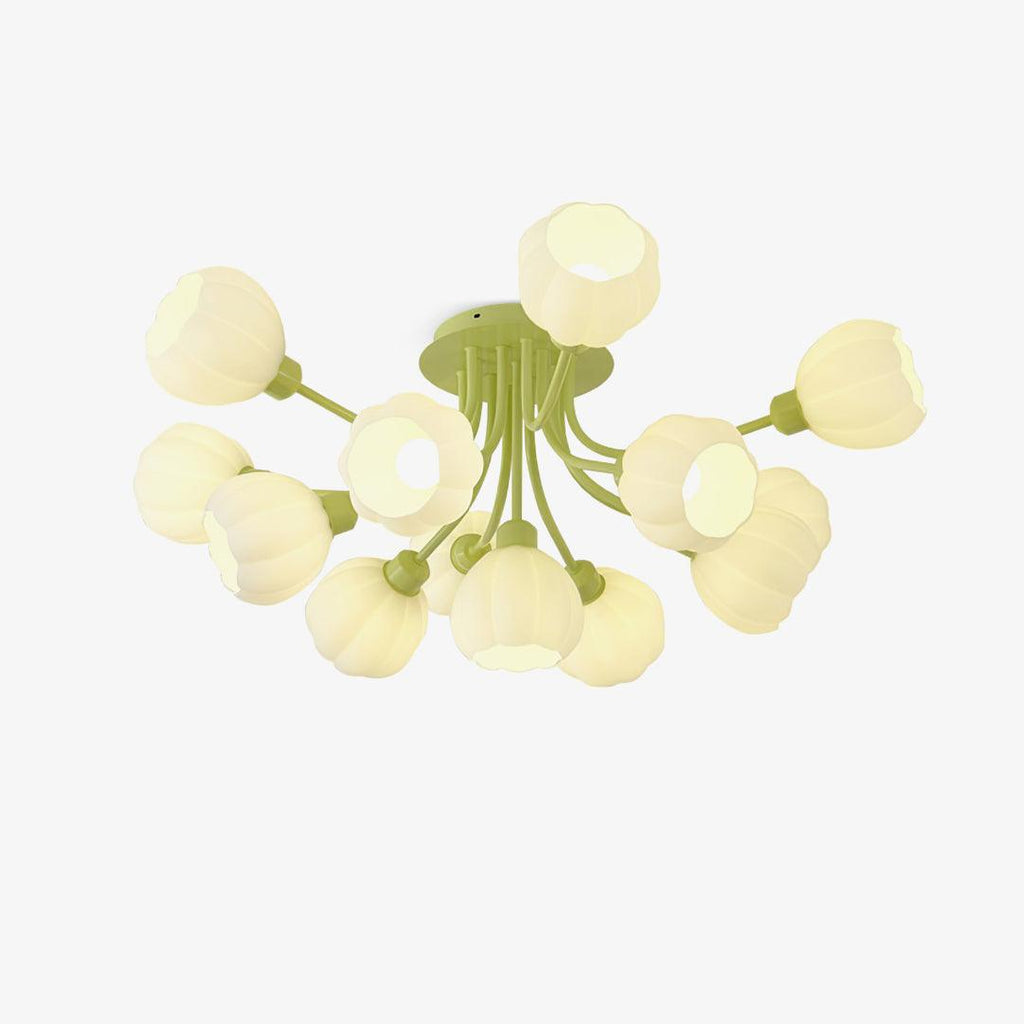 pumpkin-matcha-ceiling-lamp-anzaz-Matcha & White glass-1
